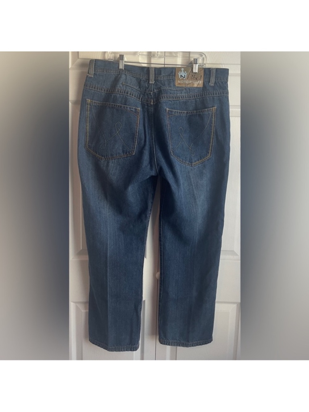 Notorious BIG Vintage Hip Hop Baggy Wide Leg Blue Jeans Size 40/29